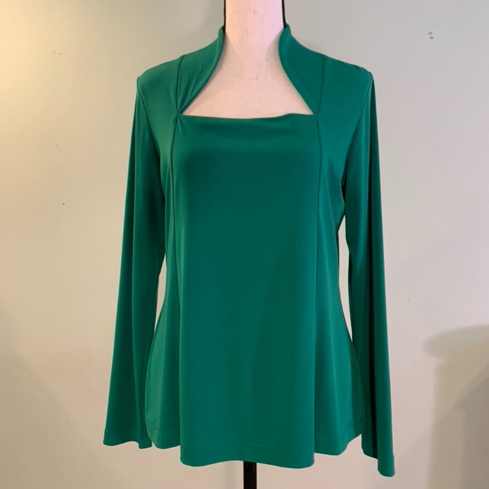 Emerald Green Pullover Blouse